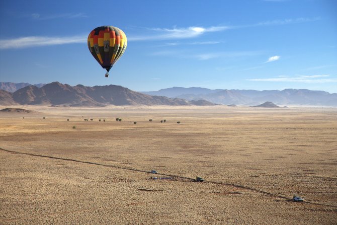 Erkundung des Sossusvlei mit dem Heißluftballon