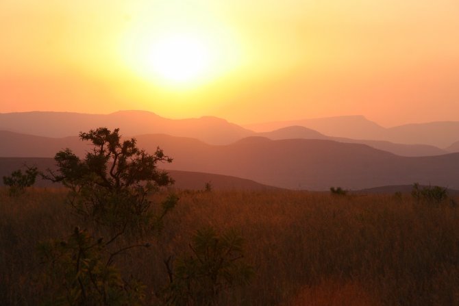 Sonnenuntergang auf der Panoramaroute